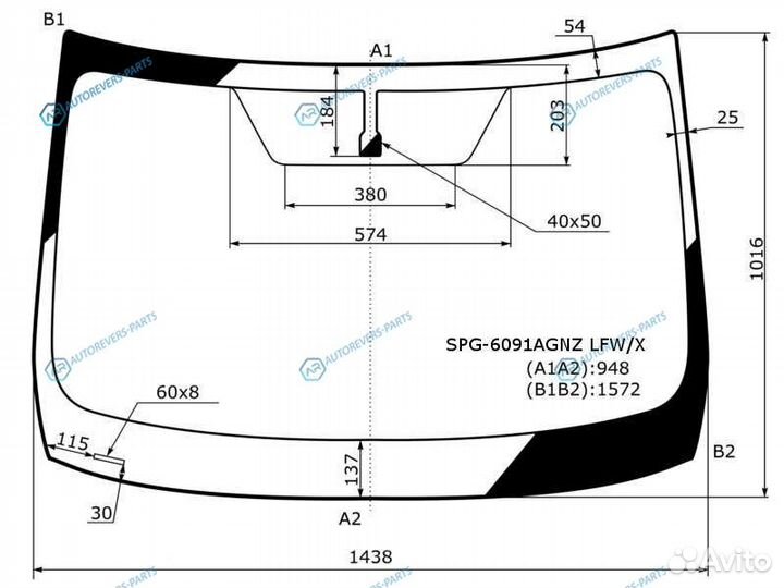 SPG-6091agnz lfwx Стекло лобовое nissan X-trail 14