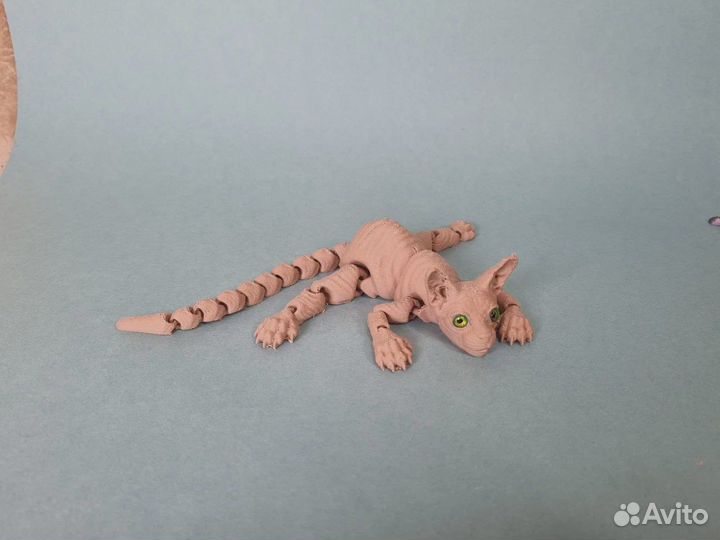 Котенок сфинкс подвижный на 3D принтере