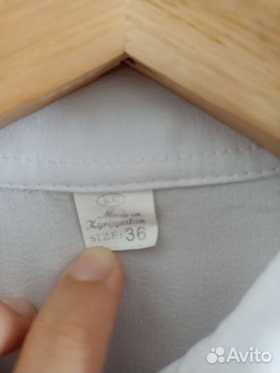 Рубашка белая для девочки 140 с надписью Zara