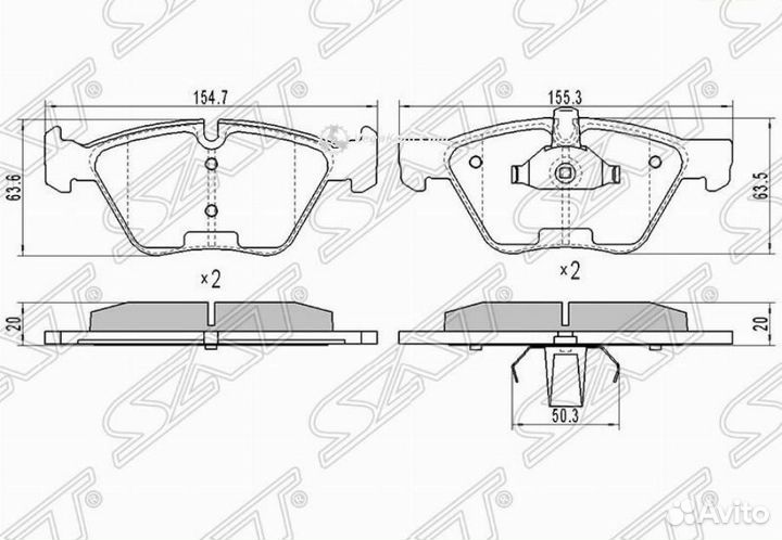Колодки передние BMW 5 E60 ST34116763617