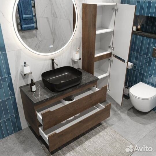 Мебель для ванной BelBagno etna80RW-kepmno-1302H301-SET Rovere Moro