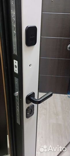 Дверь входная Люксор 2мдф зеркало рейки