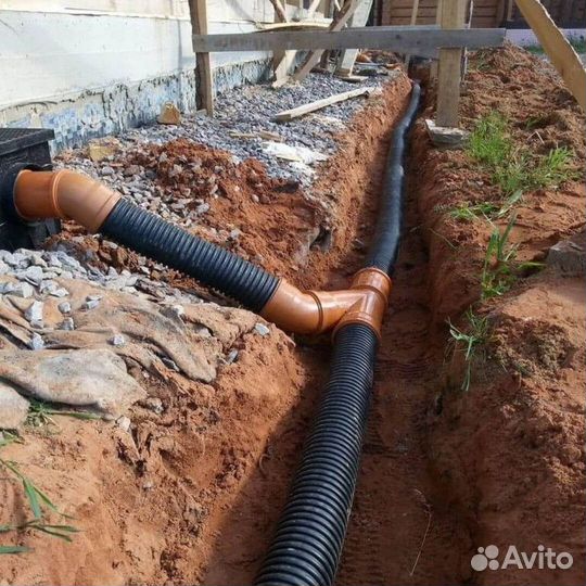 Дренажная труба установка под ключ