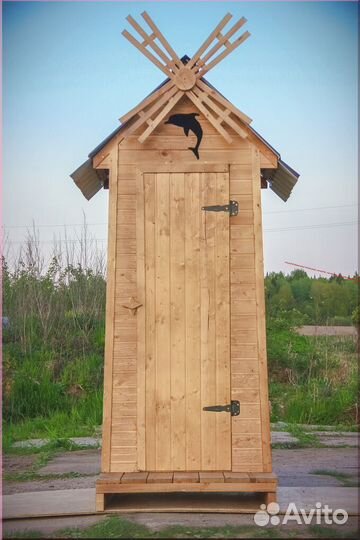 Дачный туалет деревянный HAT112