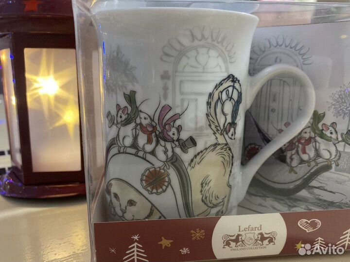 Кружка с подставкой Lefard Новая кот и мыши