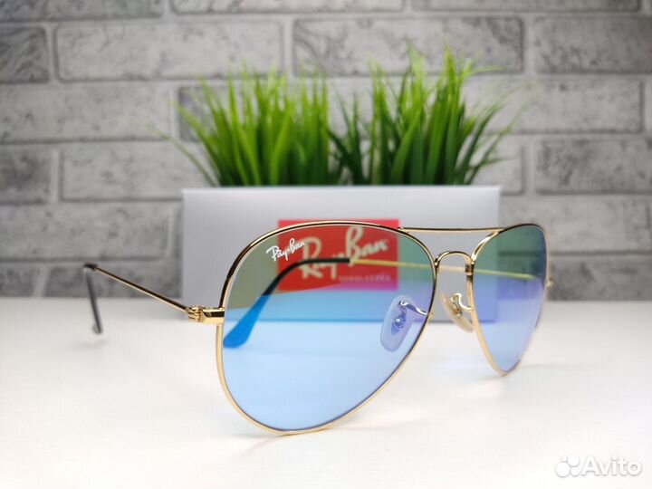 Очки Ray Ban Aviator Light Ocean Прозрачный