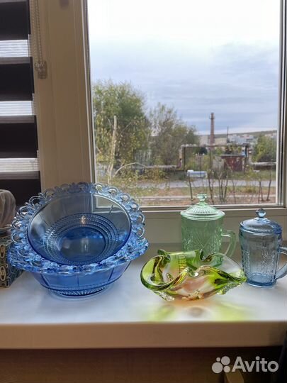 Посуда цветное стекло СССР