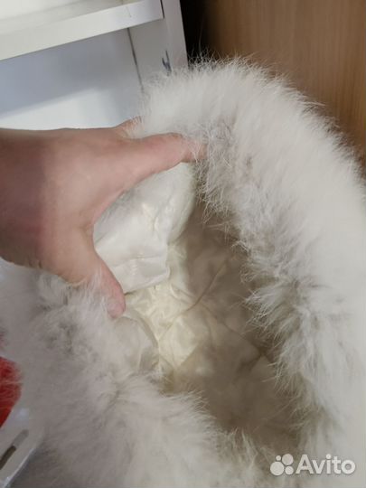 Шапка зимняя меховая женская белая