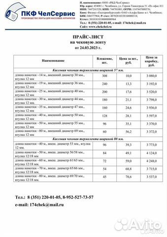 Кассовая лента 57 мм и 80 мм оптом и в розницу