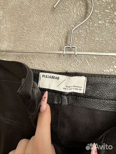 Кожаная юбка Pull bear