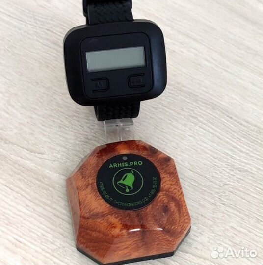 Кнопка вызова официанта Бургер Махагон и пейджер