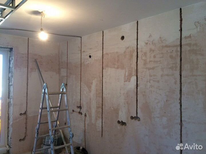 Штробление под все виды коммуникаций