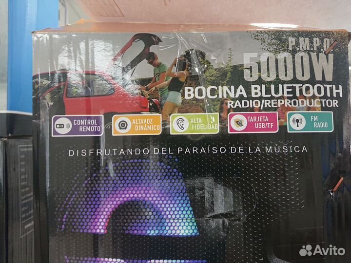 Акустическая система с Блютуз и Караоке.pmpo 5000В