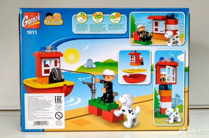 Конструктор Дупло Gorock 1011 Пожарный катер 19 де