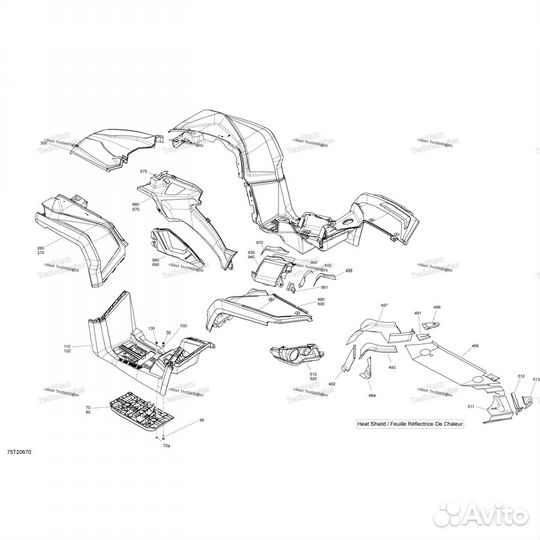 Оригинальное заднее правое крыло Can-Am