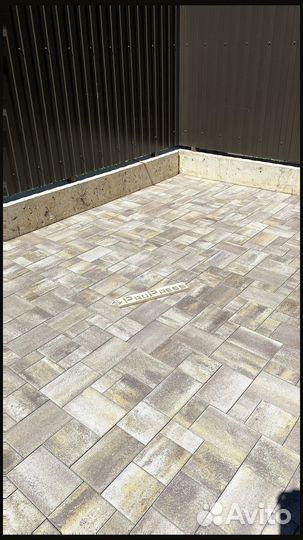 Тротуарная плитка брусчатка 100.200.40 серая