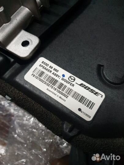 Сабвуфер и усилитель Mazda 3 Bose