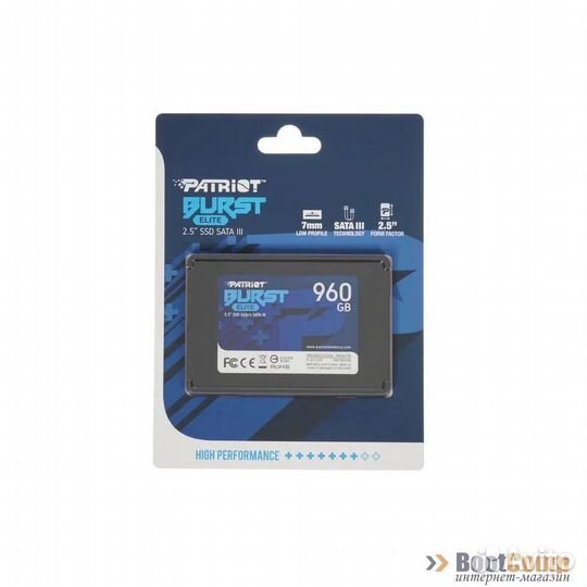 Жесткий диск SSD 960GB Patriot burst elite PBE960GS25ssdr