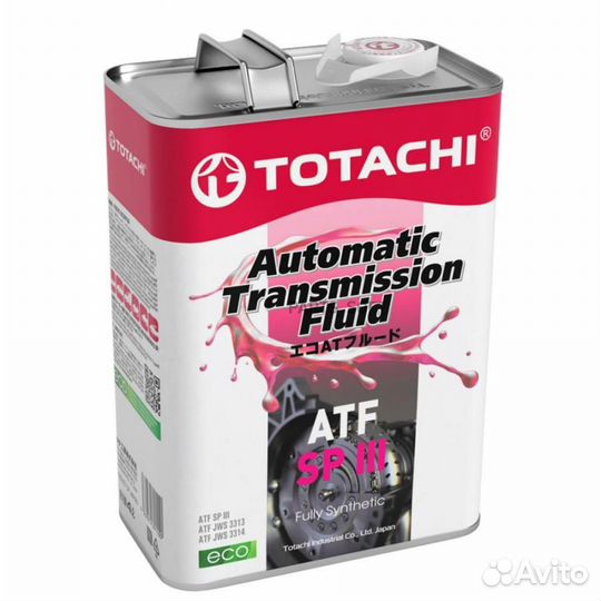 Totachi 20404 ATF SP III 4л (авт. транс. синт. мас