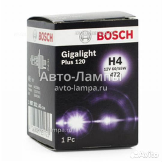 Bosch 1 987 301 106 Лампа накаливания H4 60/55W 12