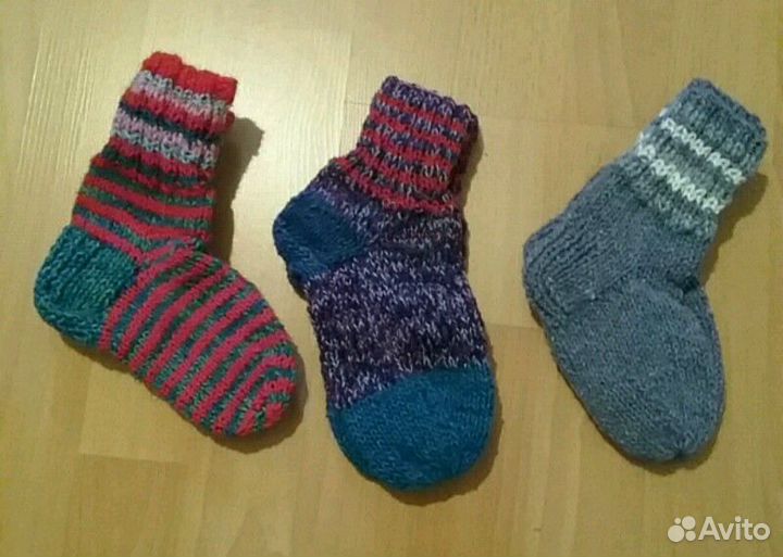 Носки детские вязаные шерстяные