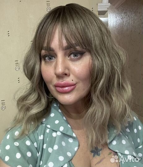 Парик каре волна русый растяжка