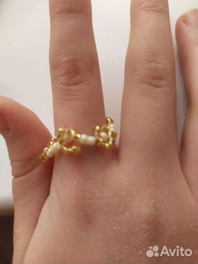Кольцо из бисера