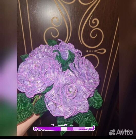 Цветы из бисера, розы из бисера