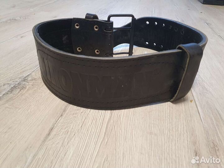 Ironman ремень кожаный 2-Х слойный пауэрлифтерский