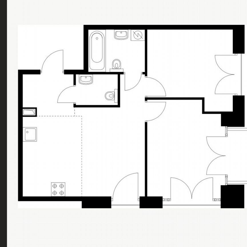 2-к. квартира, 54,5 м², 6/7 эт.