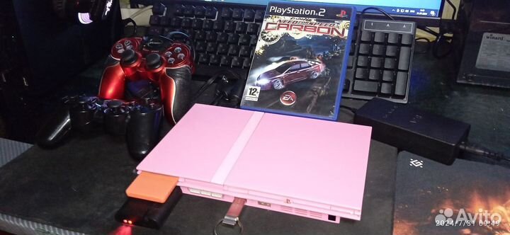 Playstation 2 slim pink комплект +игры