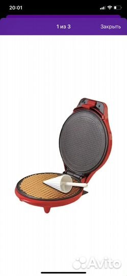 Электрическая вафельница новая