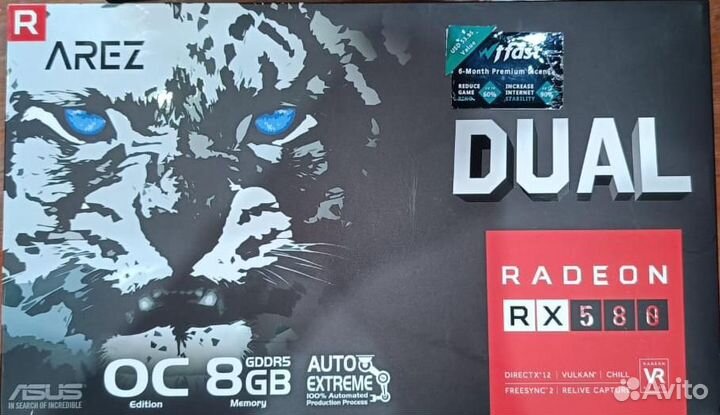 Видеокарта Asus AMD Radeon RX 580 arez dual ос 8