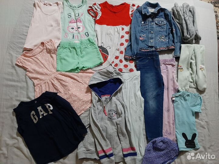 Большой пакет вещей на девочку 92-104