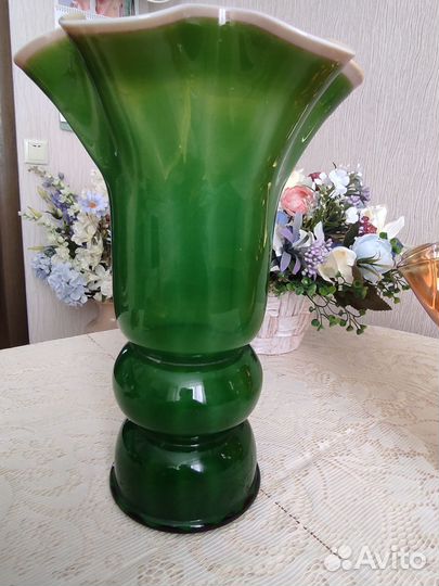 Посуда цветное стекло винтаж