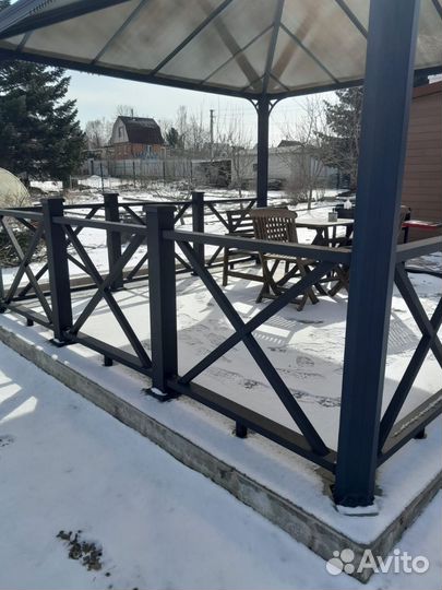 Перила из дпк (цвет Графит)