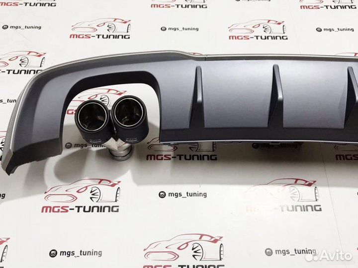 Диффузор + насадки Audi A3 16-н.в. S3 Sportback