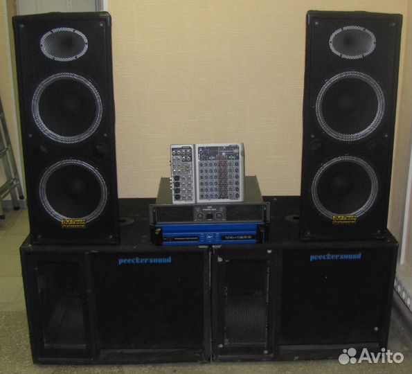 Колонки Dj-Tech Сабы MAG 4800W Усилители Микшер