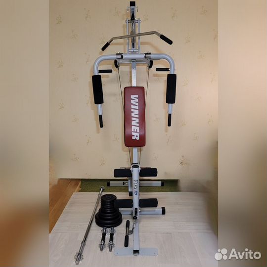 Силовой тренажер (+блины 42 кг, штанга, гантели)