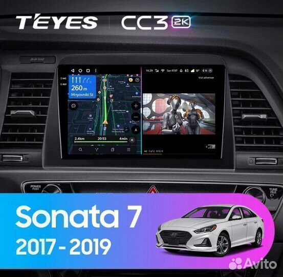 Магнитола Teyes CC3 2K 4/32 Hyundai Sonata 7 LF 17