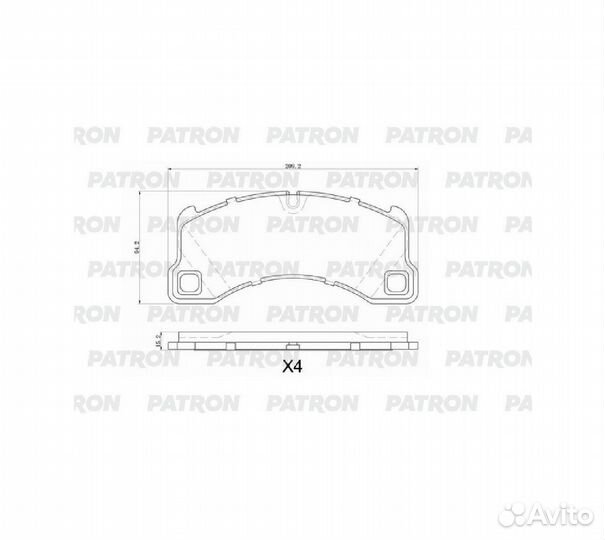 Колодки тормозные дисковые перед. porsch