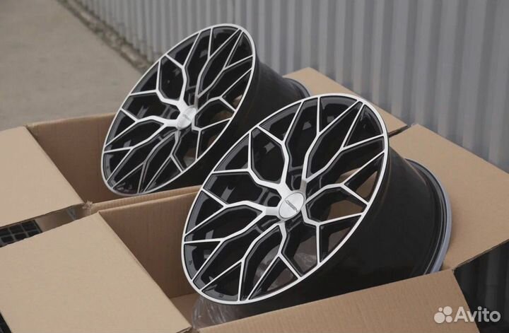 Диски Р 17 5*108 Vossen HF 2 черные с полировкой