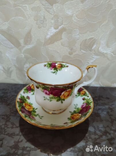 Кофейная пара 150 мл Розы Старой Англии