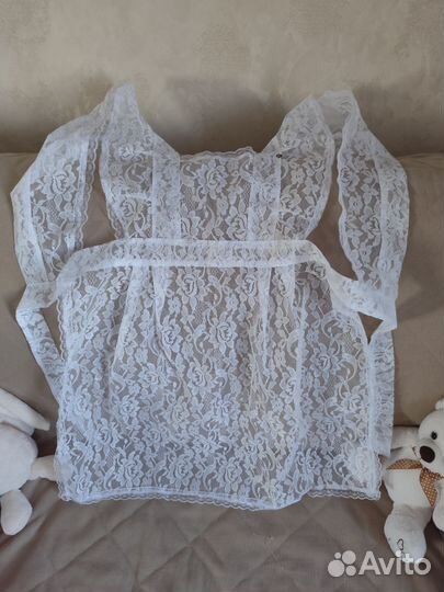 Белый школьный фартук