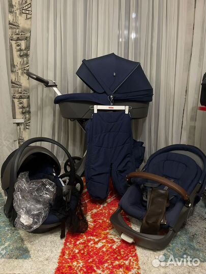 Коляска stokke xplory v5 3в1 комплект футмуфт