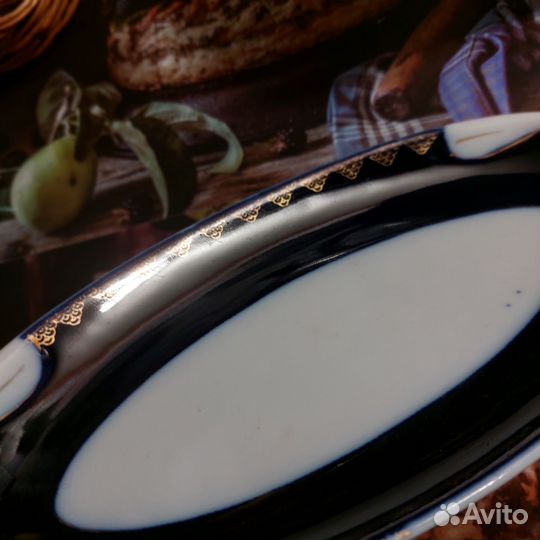 Овальное блюдо старое Дулево