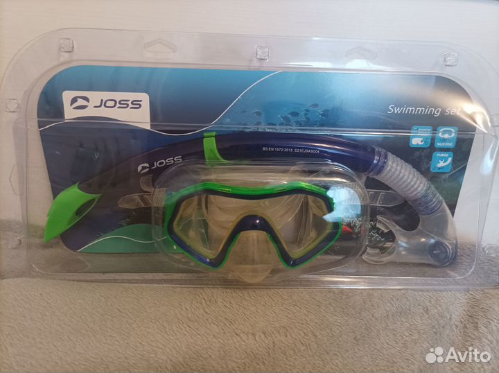 Маска с трубкой для плавания детская