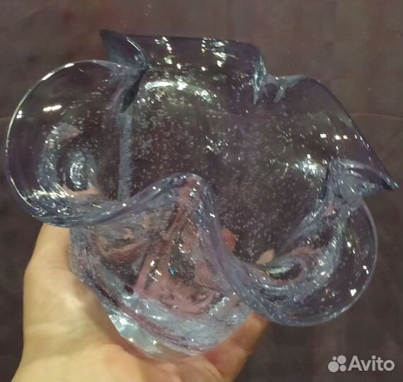 Ваза неодимовое стекло.Антиквариат.Раритет