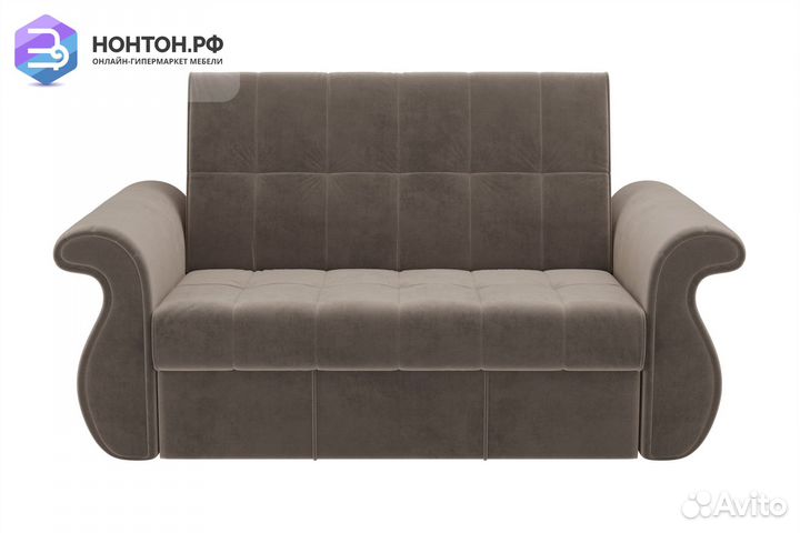 Диван аккордеон Родос велюр коричневый