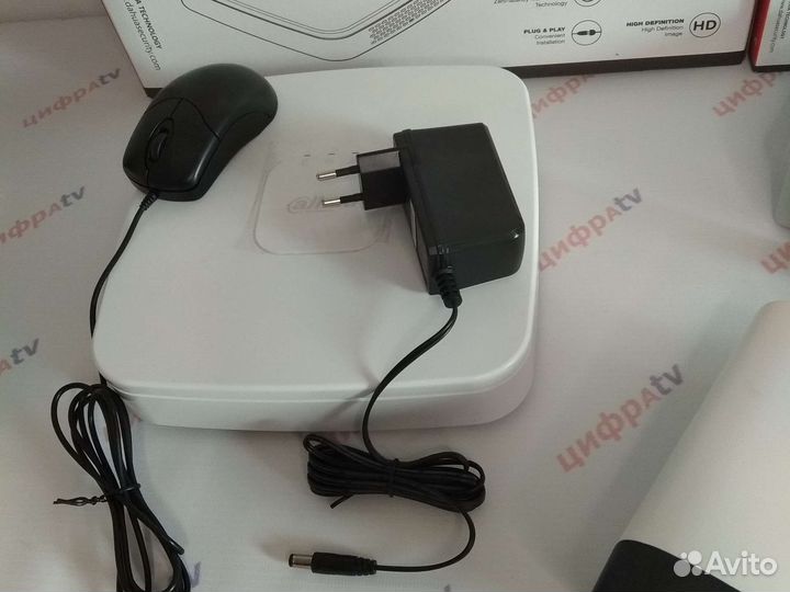 Комплект видеонаблюдения 4Мп Dahua 5 камер zoom